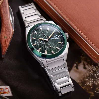Fossil Everett Silver Stainless Steel Men's Watch 